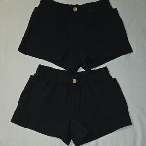 Set of 2 Old Navy Black Elastic-Waist Girls' Shorts with Pockets